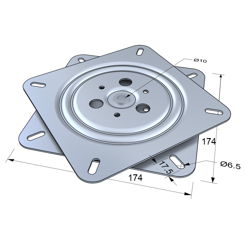 SWIVEL PLATE 174x174 / 80kg